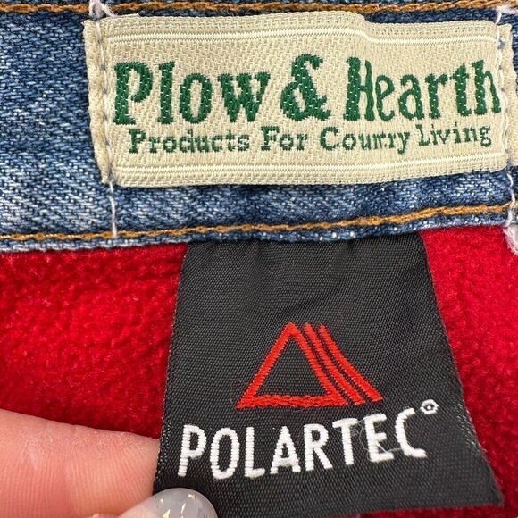 Plow And Hearth Vintage 90s Polartec Fleece Lined Jeans High Rise Size 8 Warm - Picture 2 of 10